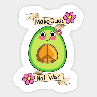 Make Guac Not War Sticker